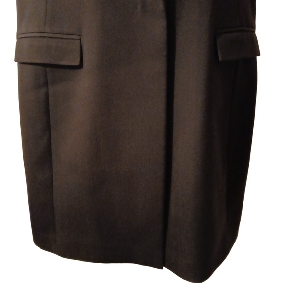 Hugo Boss Karana Womens Black Notched Long Lapel Sleeveless Duster Vest Size 12 - Picture 4 of 9